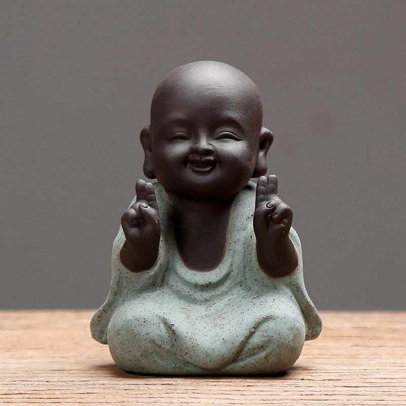 Purple Sand Meditation Buddha Statues - Tibetan Buddhist statue, view 7
