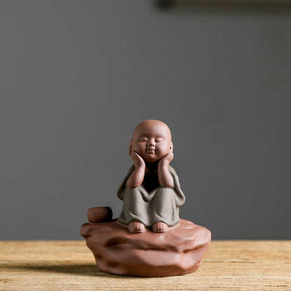 Purple Sand Ceramic Buddha Statues - Tibetan Buddhist statue, view 8