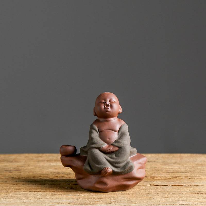 Purple Sand Ceramic Buddha Statues - Tibetan Buddhist statue, view 10
