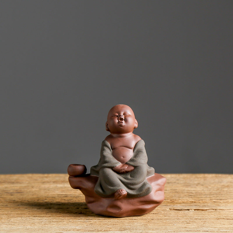 Purple Sand Ceramic Buddha Statues