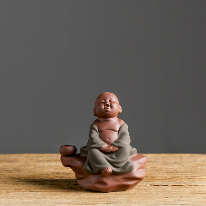 Purple Sand Ceramic Buddha Statues