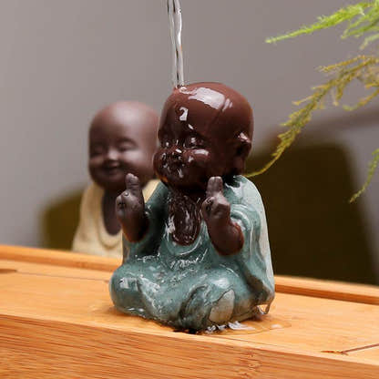 Purple Sand Meditation Buddha Statues - Tibetan Buddhist statue, close-up detail