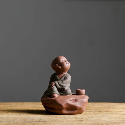 Purple Sand Ceramic Buddha Statues - Tibetan Buddhist statue, view 7