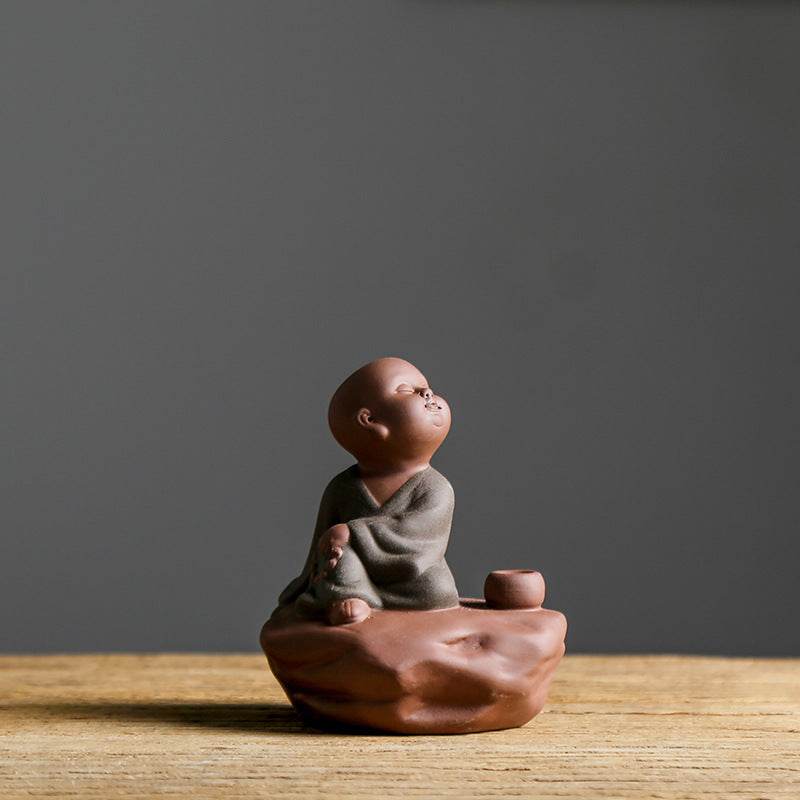 Purple Sand Ceramic Buddha Statues - Tibetan Buddhist statue, view 7