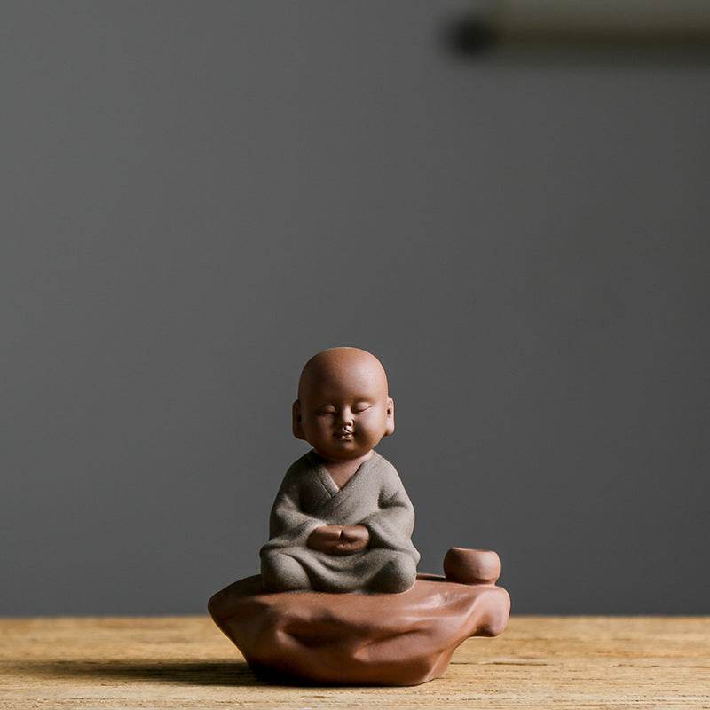Purple Sand Ceramic Buddha Statues - Tibetan Buddhist statue, view 11