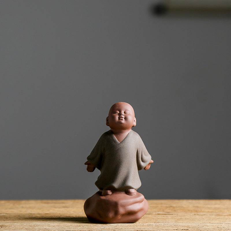 Purple Sand Ceramic Buddha Statues - Tibetan Buddhist statue, view 14