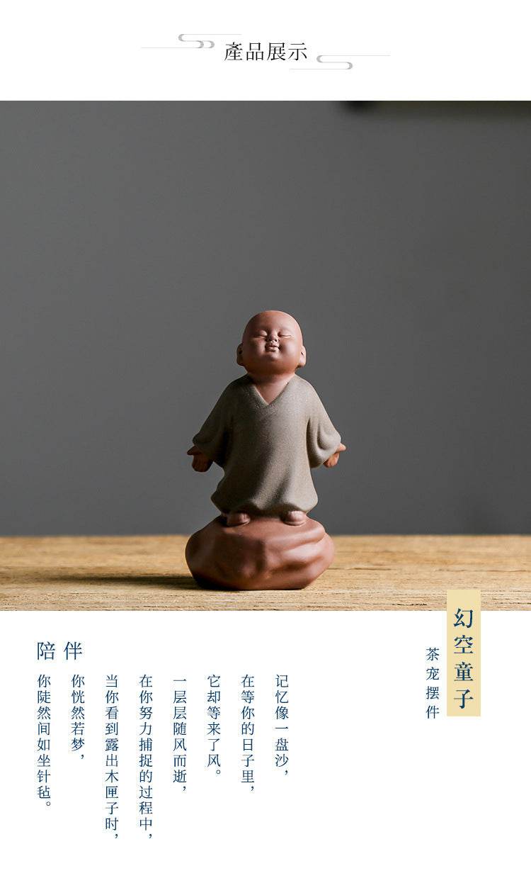 Purple Sand Ceramic Buddha Statues - Tibetan Buddhist statue, view 18