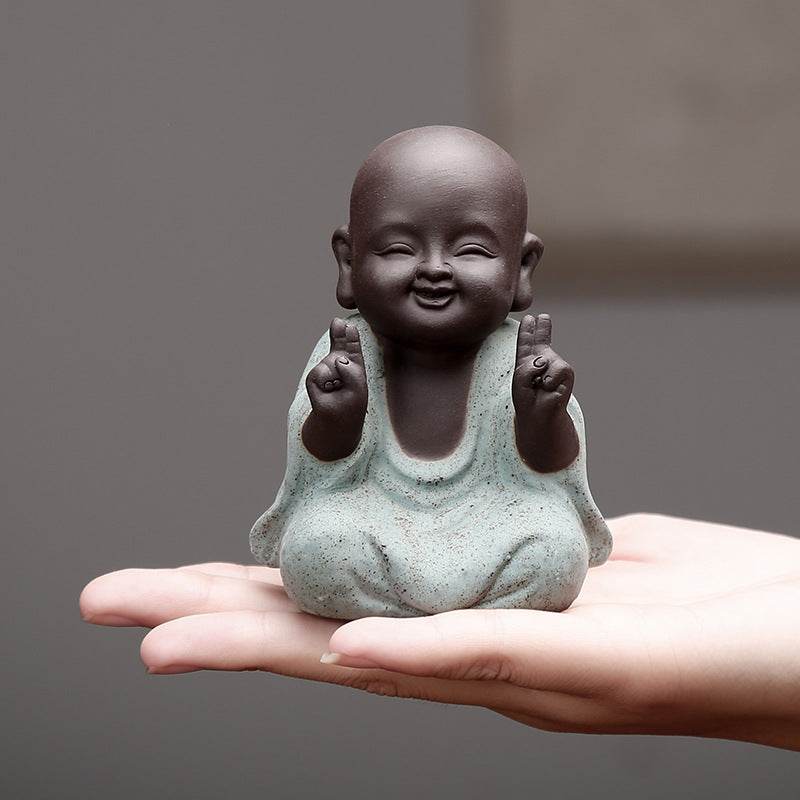 Purple Sand Meditation Buddha Statues - Tibetan Buddhist statue, view 4