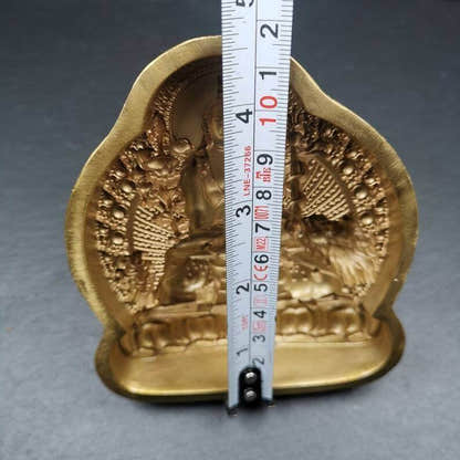 Avakokitesvara, Seng Ge Dra Chenrezig ,the Lion's Roar,12 - Tibetan tsa tsa mold, view 8