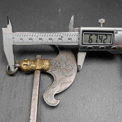 Kartika Knife of the Dakinis - Tibetan Buddhist art, size reference