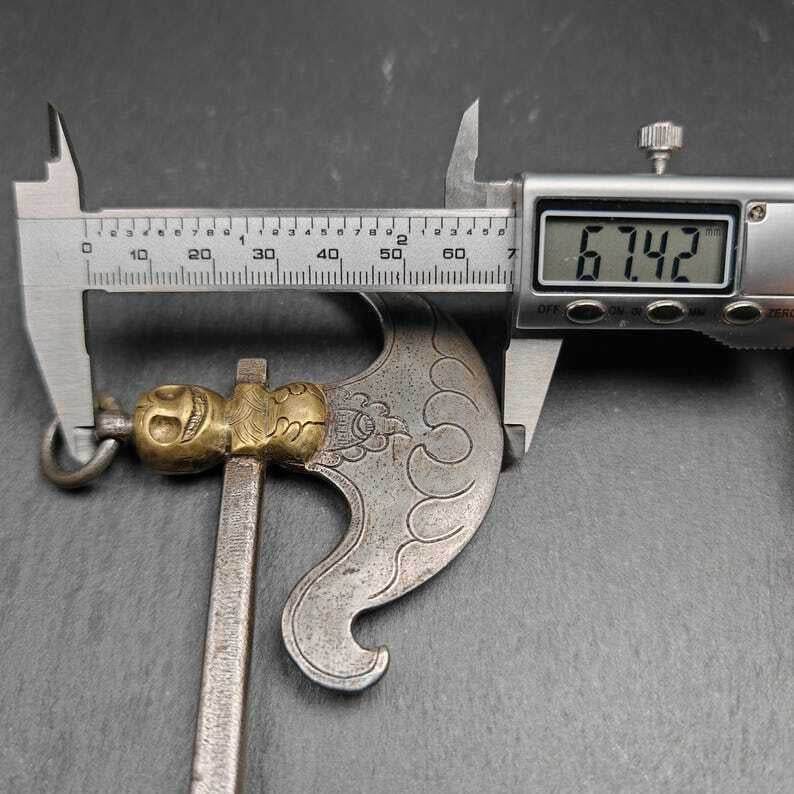 Kartika Knife of the Dakinis - Tibetan Buddhist art, size reference