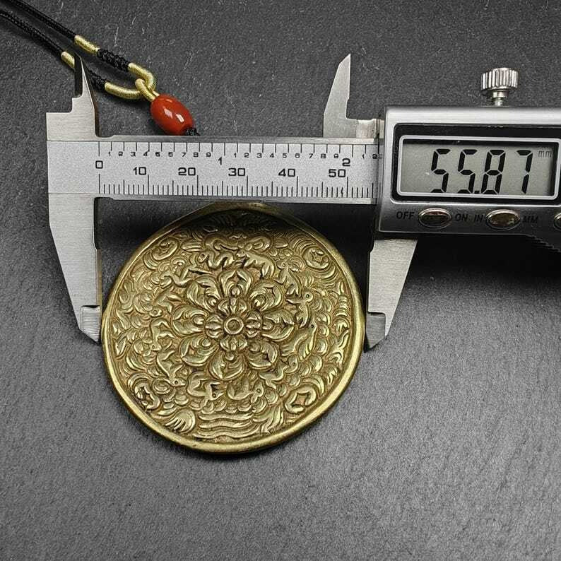 Mandala Flower Amulet Melong Mirror Pendant