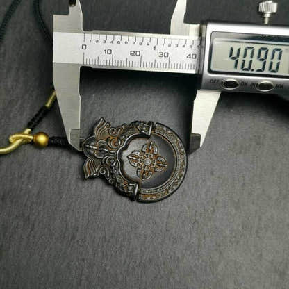 Vajra Amulet - Thokcha Pendant - Tibetan Buddhist amulet, size reference