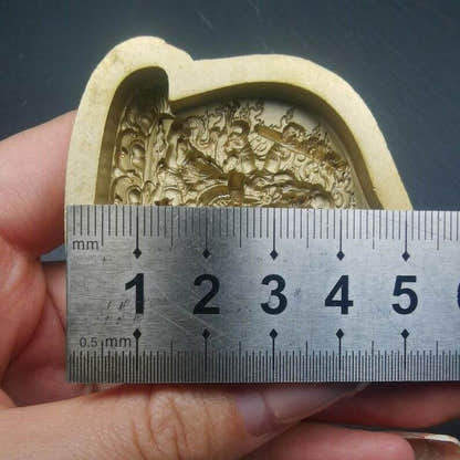 Mahakala Tsa Tsa Mold,4.5cm Height - Tibetan tsa tsa mold, size reference