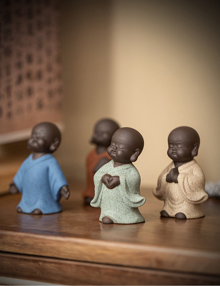 Purple Sand Meditation Buddha Statues