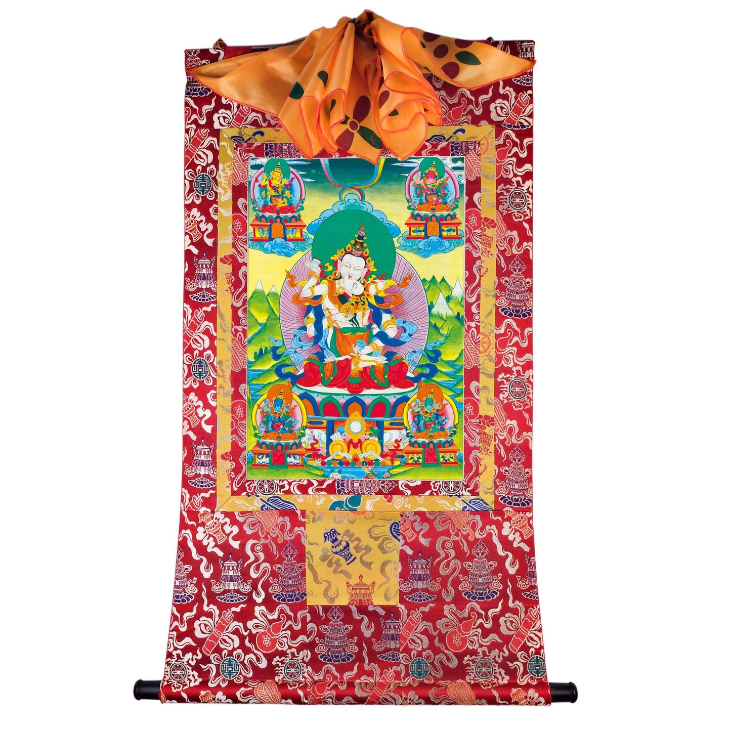 Yab Yum Vajrasattva Thangka - Hand Framed Giclee Printed Tibetan Art