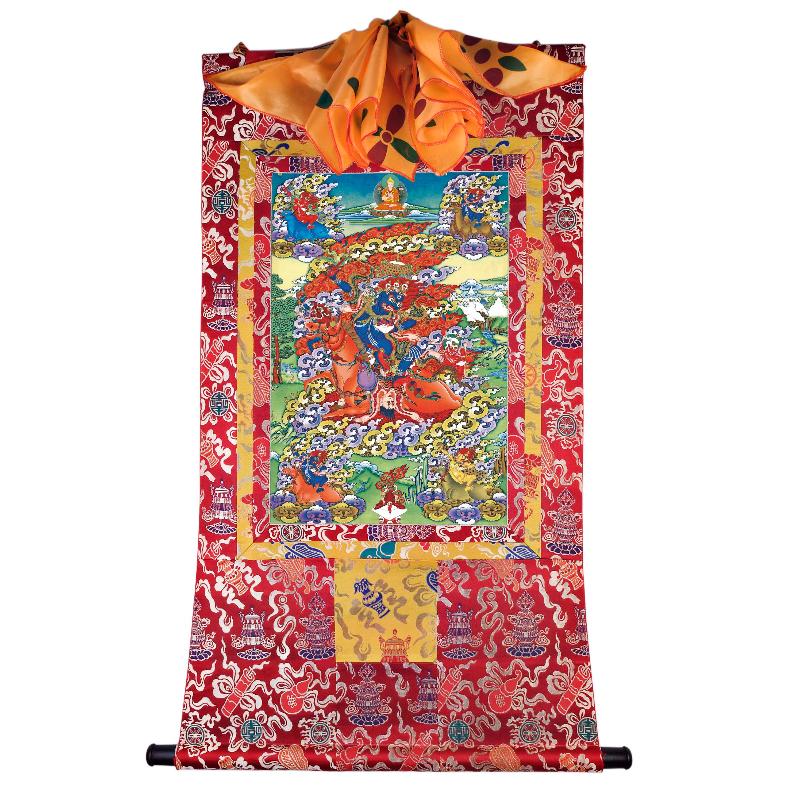 Gandhanra Handmade Thangka - Palden Lhamo / Magzor Gyalmo / Shri Devi - from Kathok Monastery