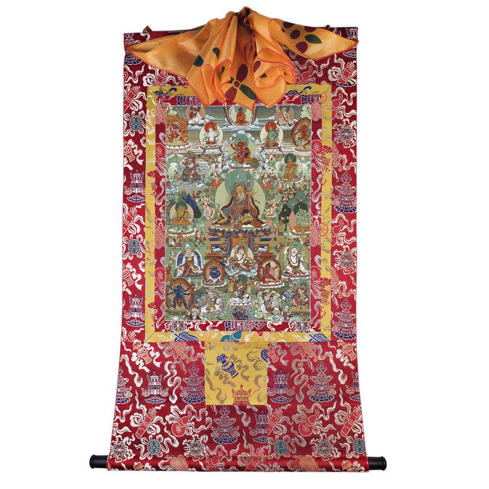 Padmasambhava - Guru Rinpoche - Tibetan thangka painting, view 14