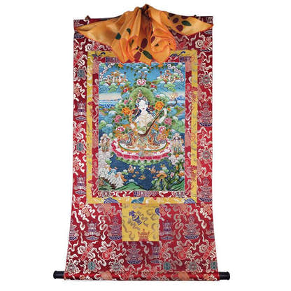 Saraswati Image - Tibetan thangka painting, view 7