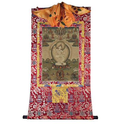 Machig Labdron Image - Tibetan thangka painting, view 7