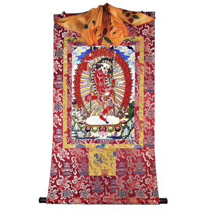 Gandhanra Giclee Printed Tibetan Thangka Art - Simhavaktra Dakini