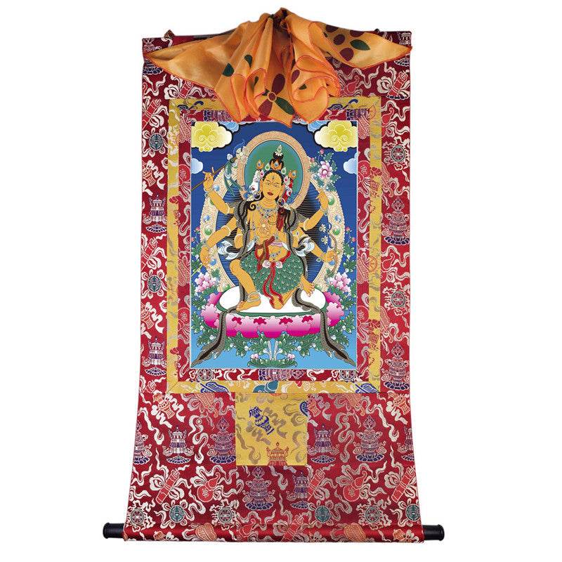 Parnashavari Image - Tibetan thangka painting, view 7