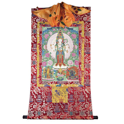 1000 Arms Avalokiteshvara Image - Tibetan thangka painting, view 7