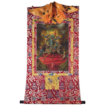 Palden Lhamo / Magzor Gyalmo / Shri Devi - Tibetan thangka painting, view 14