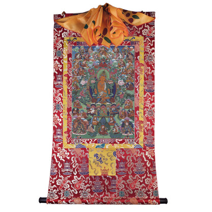 Gandhanra Tibetan Thangka Art - Manjusri - from Kathok Monastery - Giclee Print with Mineral Pigments