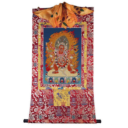 Hayagriva Image - Tibetan thangka painting, view 7
