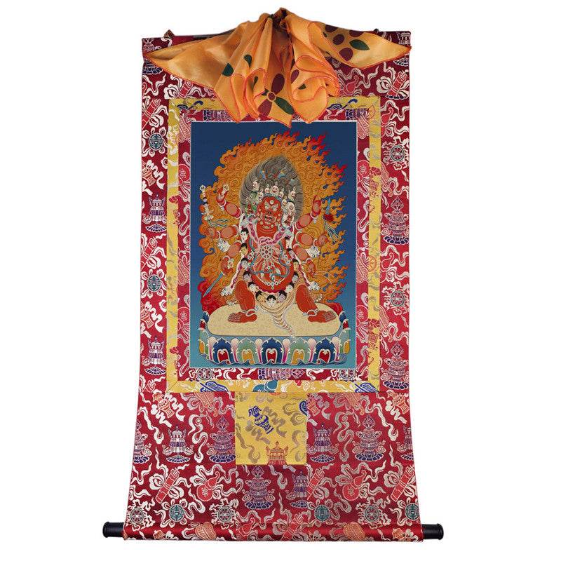 Hayagriva Image - Tibetan thangka painting, view 7