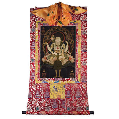 Mahamayuri Image - Tibetan thangka painting, view 7