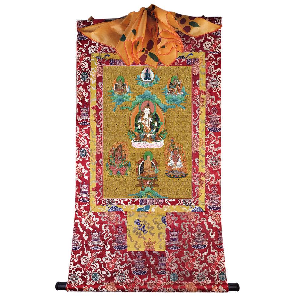 Vajrasattva - Tibetan thangka painting, view 14