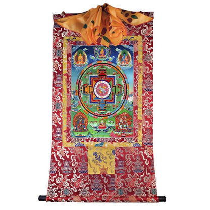 Medicine Buddha Image - Tibetan thangka painting, view 7