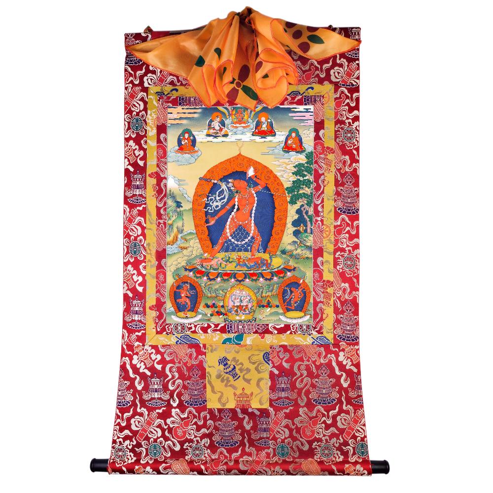 Gandhanra Tibetan Thangka Art - Black Dakini - Troma Nagmo - from Kathok Monastery - Giclee Print with Mineral Pigments