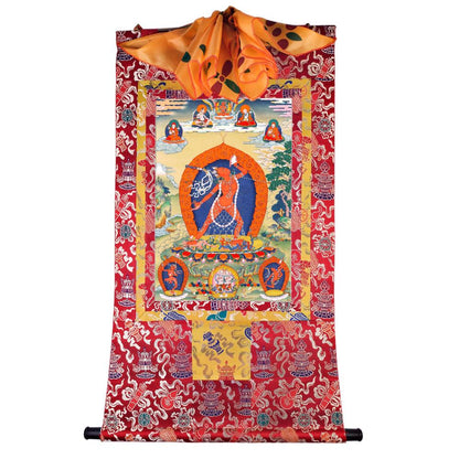 Gandhanra Tibetan Thangka Art - Black Dakini - Troma Nagmo - from Kathok Monastery - Giclee Print with Mineral Pigments