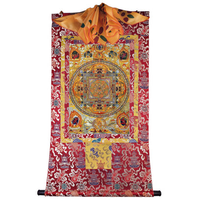 2783-唐卡-HBMT-089曼陀罗套装 - Tibetan thangka painting, detailed view
