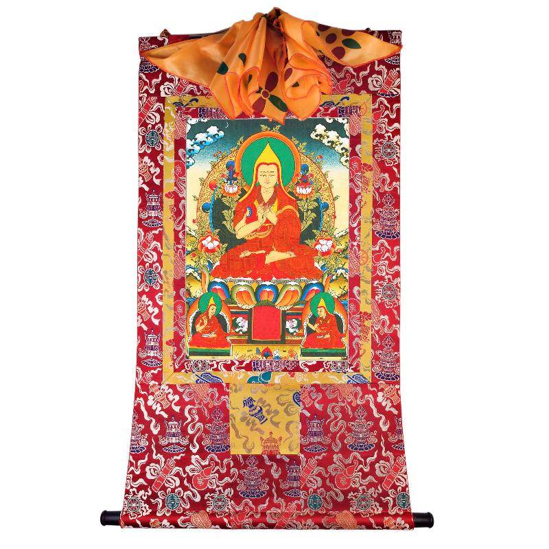 Tsongkhapa - Tibetan thangka painting, view 17