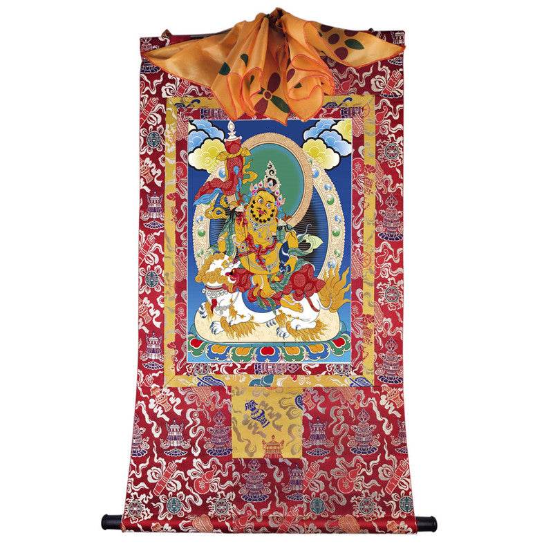 Vaisravana Image - Tibetan thangka painting, view 7