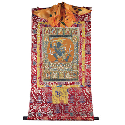 Gandhanra Tibetan Thangka Art - Akshobhya - from Kathok Monastery - Giclee Print with Mineral Pigments