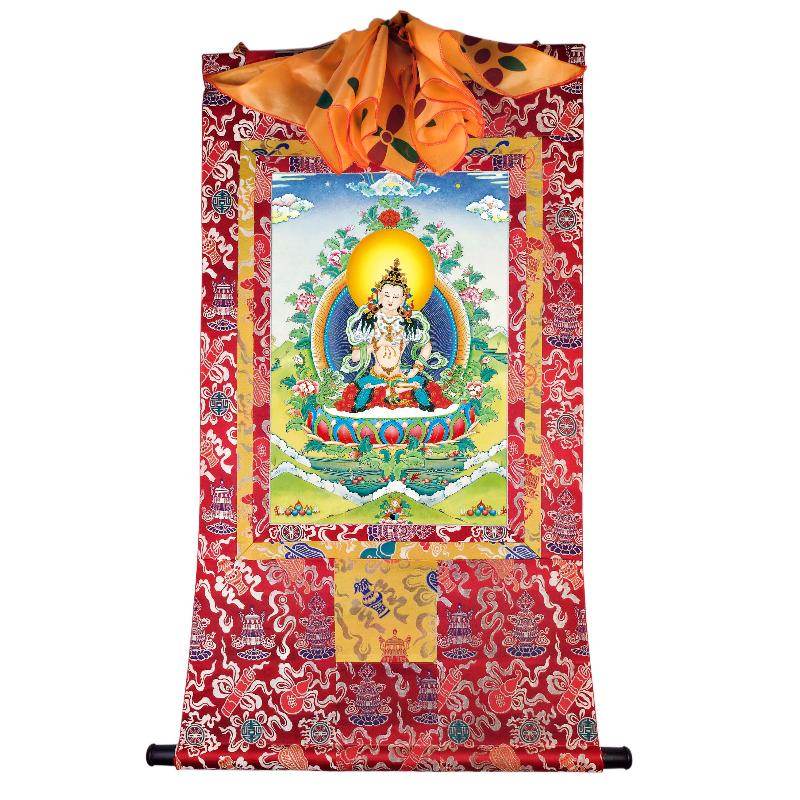 Vajrasattva - Tibetan thangka painting, view 17
