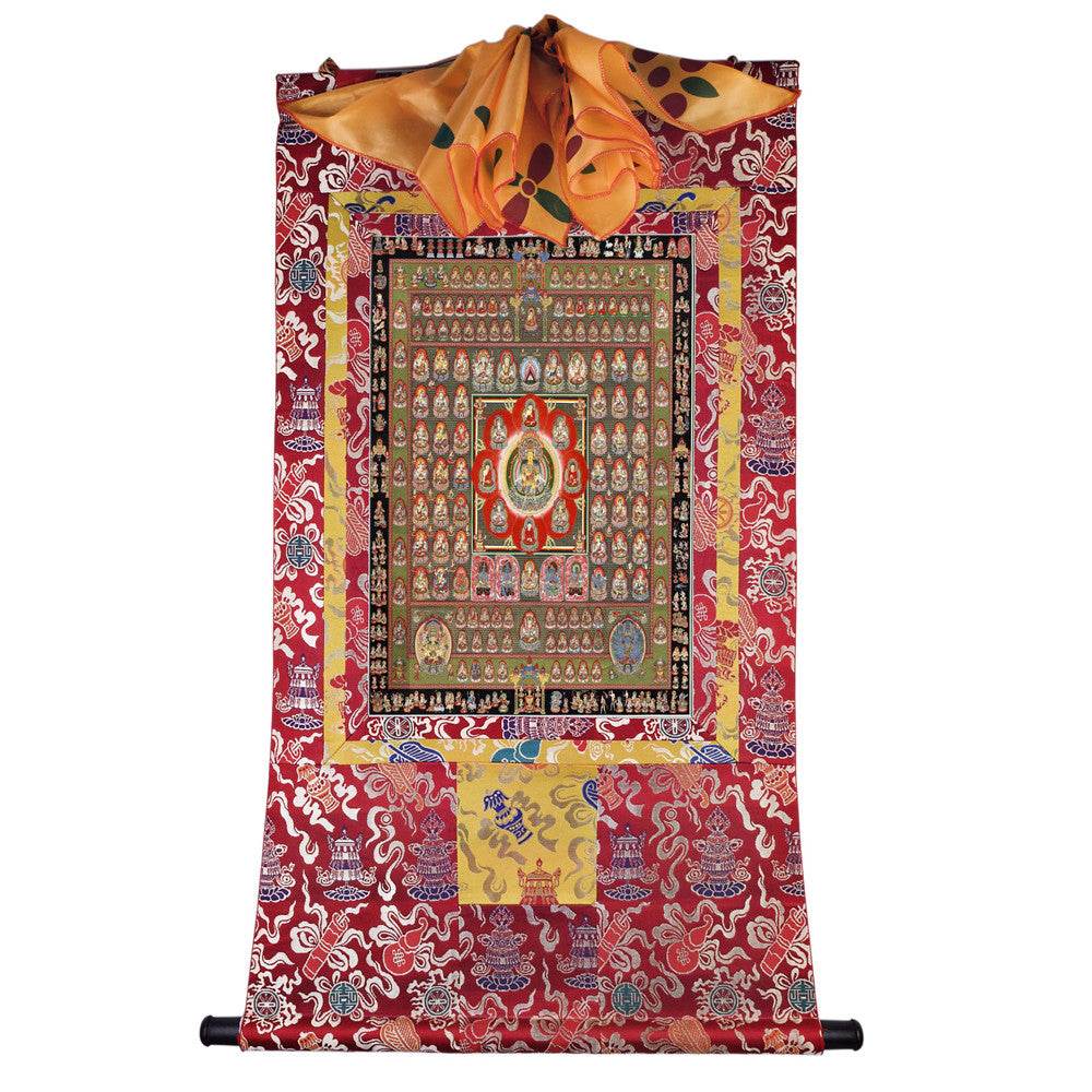 Garbha-dhatu-mandala Image - Tibetan thangka painting, view 7