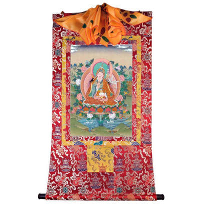 Padmasambhava - Guru Rinpoche - Tibetan thangka painting, view 17