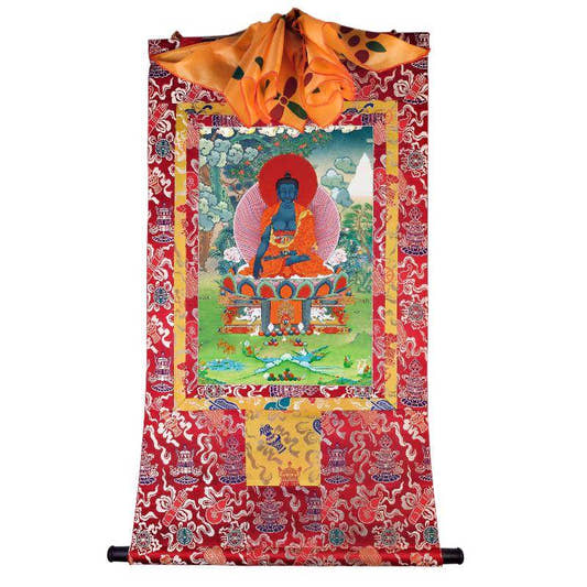 Acala / Akshobhya - Tibetan thangka painting, detailed view