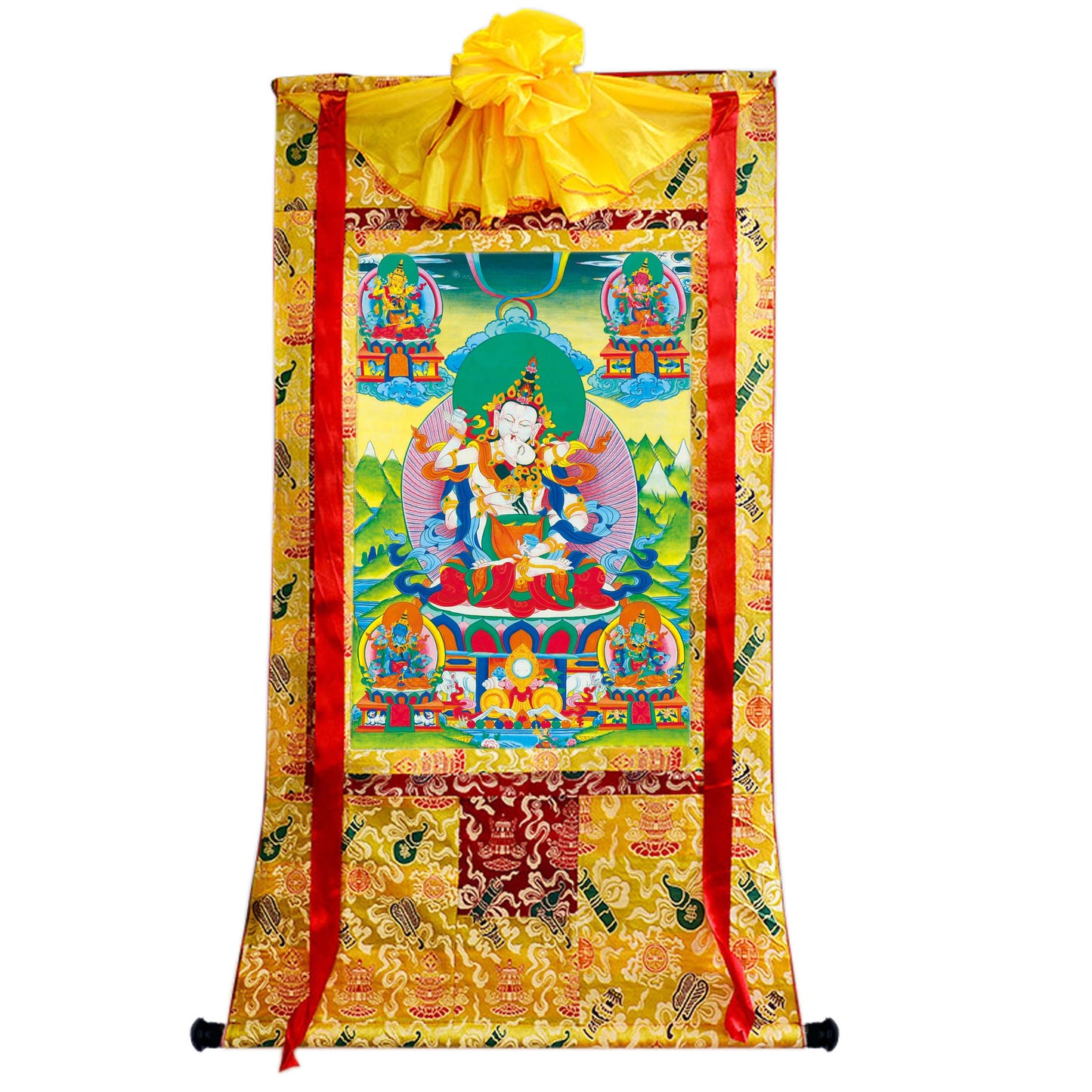 Yab Yum Vajrasattva Thangka - Hand Framed Giclee Printed Tibetan Art