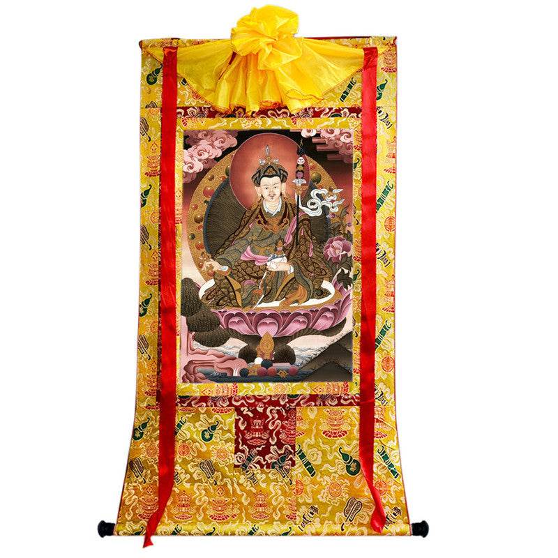 Guru Rinpoche Image - Tibetan thangka painting, view 8