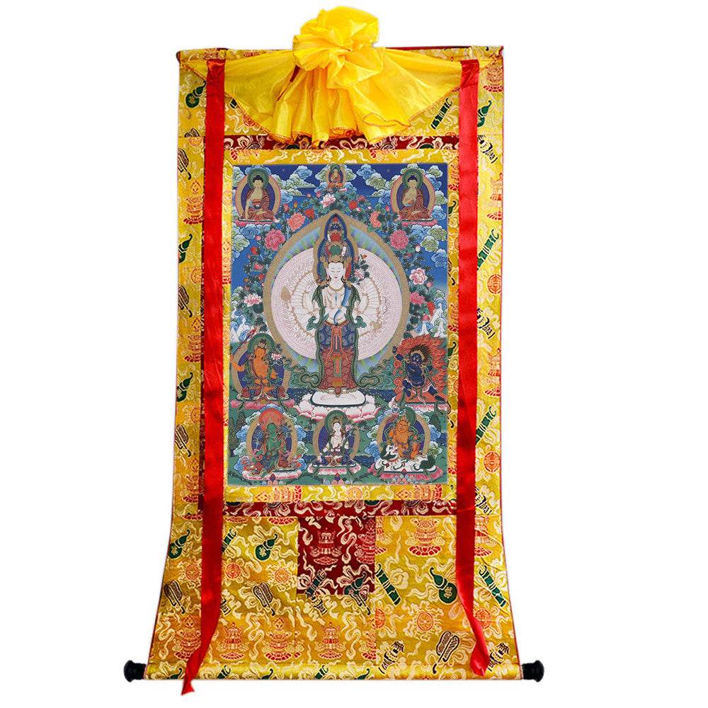 1000 Arms Avalokiteshvara Image - Tibetan thangka painting, view 8