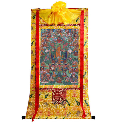 Gandhanra Tibetan Thangka Art - Manjusri - from Kathok Monastery - Giclee Print with Mineral Pigments