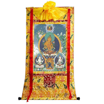 Manjusri Image - Tibetan thangka painting, view 8