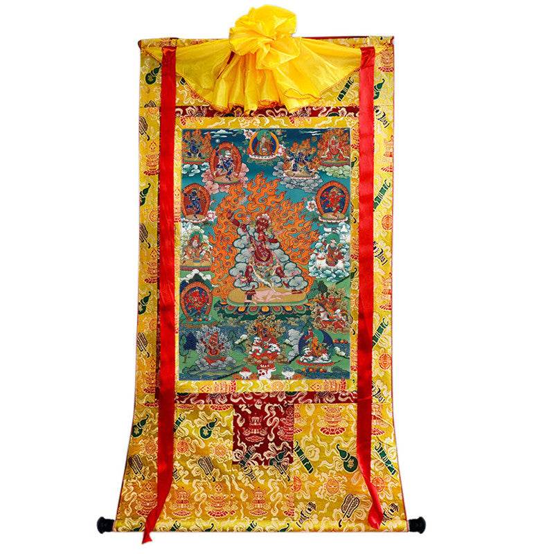 Guru Rinpoche Image - Tibetan thangka painting, view 8
